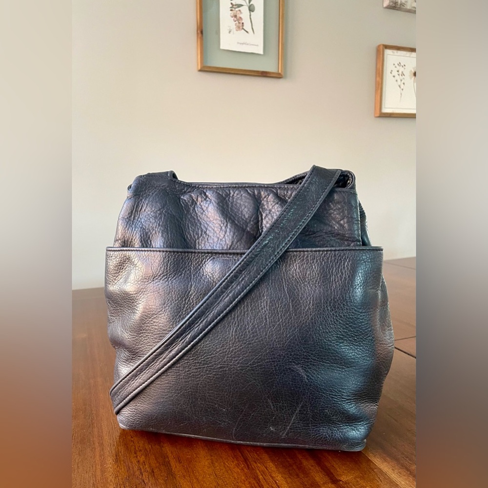 Vintage J. Duseu Rainguaded Leather Crossbody Bag